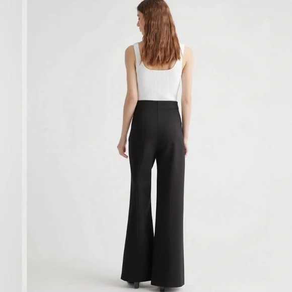 Ultra-Stretch Ponte Super Wide Leg Pants - Picture 4 of 15